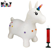 Happy Hopperz WHITE UNICORN - Space Hopper For Little