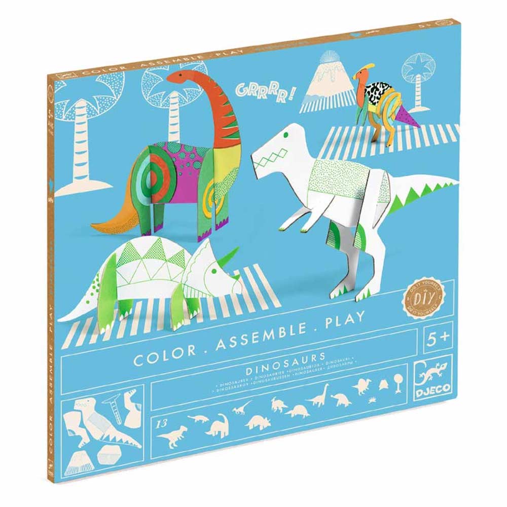 Djeco Do It Yourself - Color Assemble Play Dinosaurs - Fsc Mix DJ08004