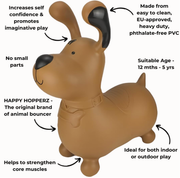 Happy Hopperz BROWN DOG - Space Hopper For Little People