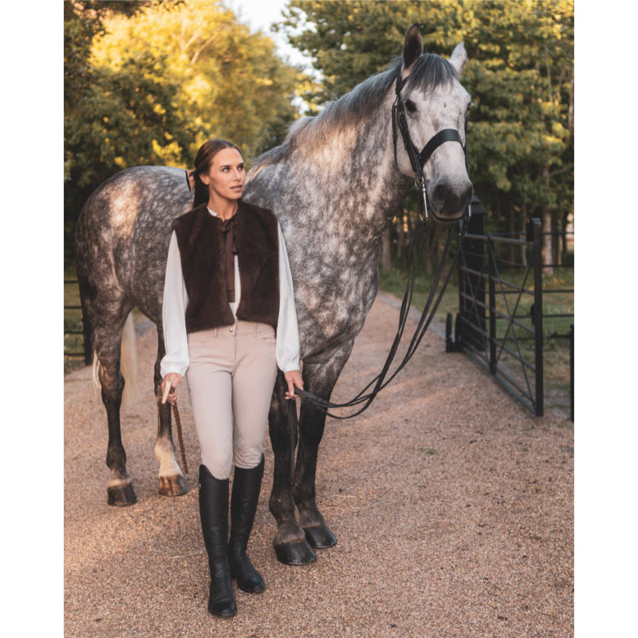 Chalk Felicity Gilet Cappuccino