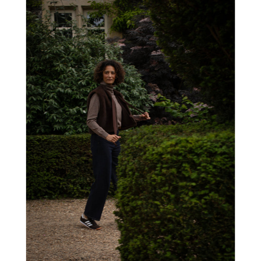 Chalk Felicity Gilet Cappuccino