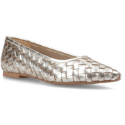 Hush Puppies Darla Woven Ballerina Gold Shoes
