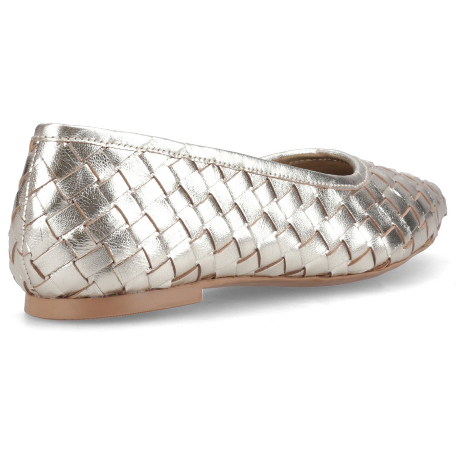 Hush Puppies Darla Woven Ballerina Gold Shoes