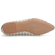 Hush Puppies Darla Woven Ballerina Gold Shoes
