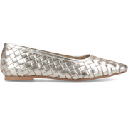 Hush Puppies Darla Woven Ballerina Gold Shoes