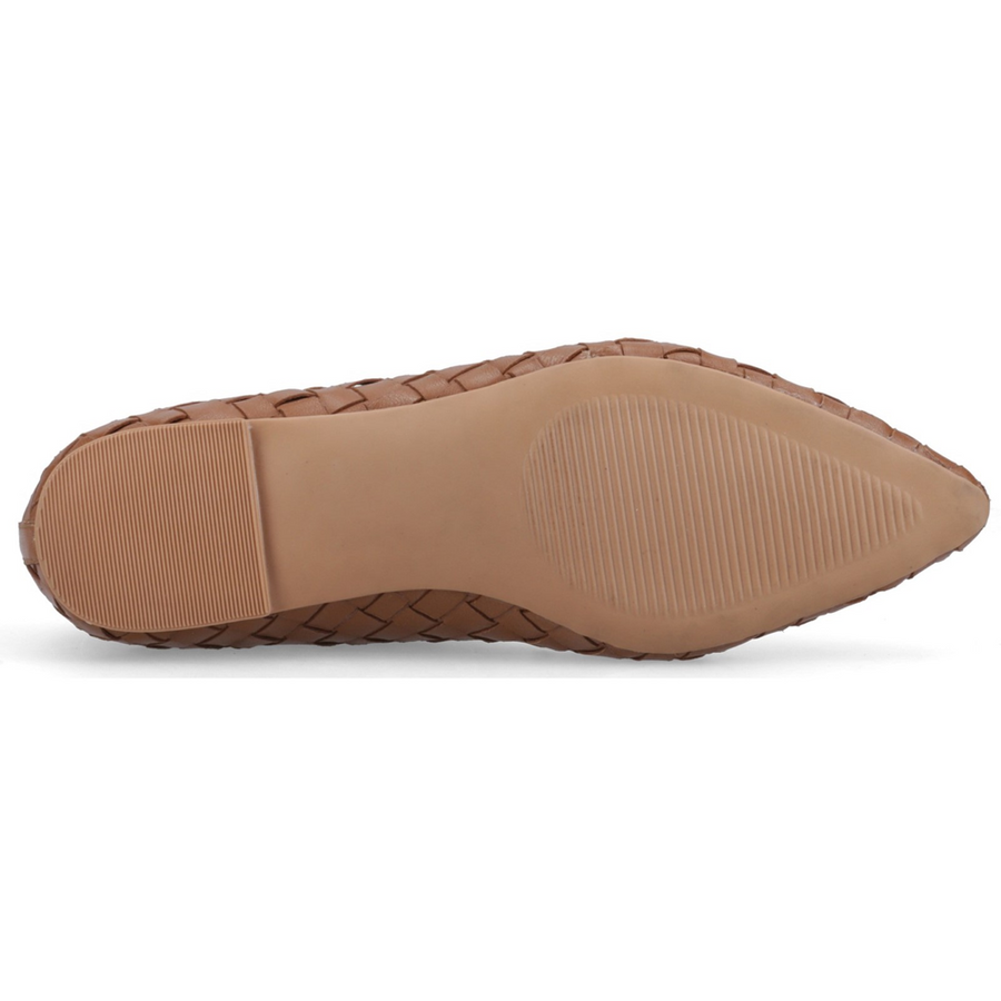 Hush Puppies Darla Woven Ballerina Tan Shoes