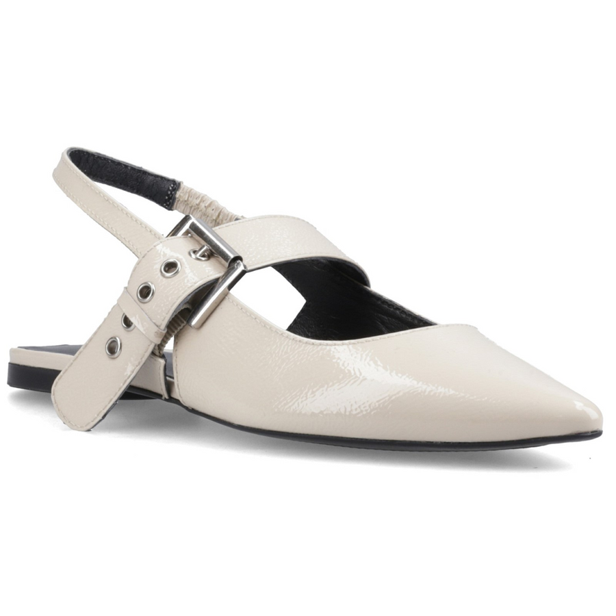 Hush Puppies Diya Buckle Mary Jane Cream Shoes
