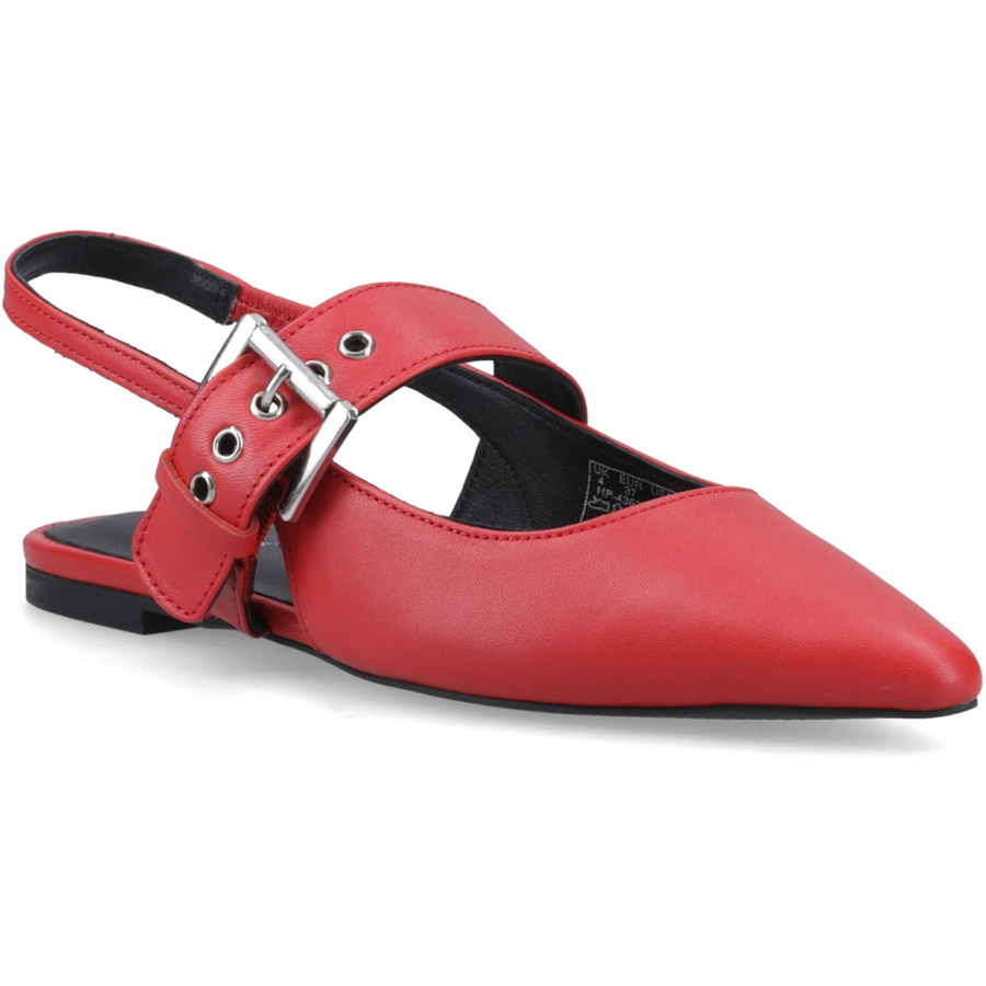 Hush Puppies Diya Buckle Mary Jane Red Shoes