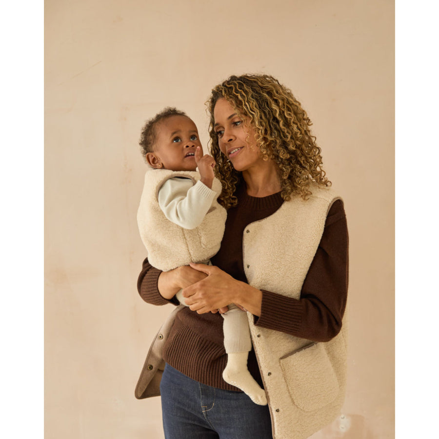 Chalk Lamb Gilet Polar