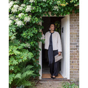 Chalk Cosy Large Pouch Bag With Strap - Flat Fur