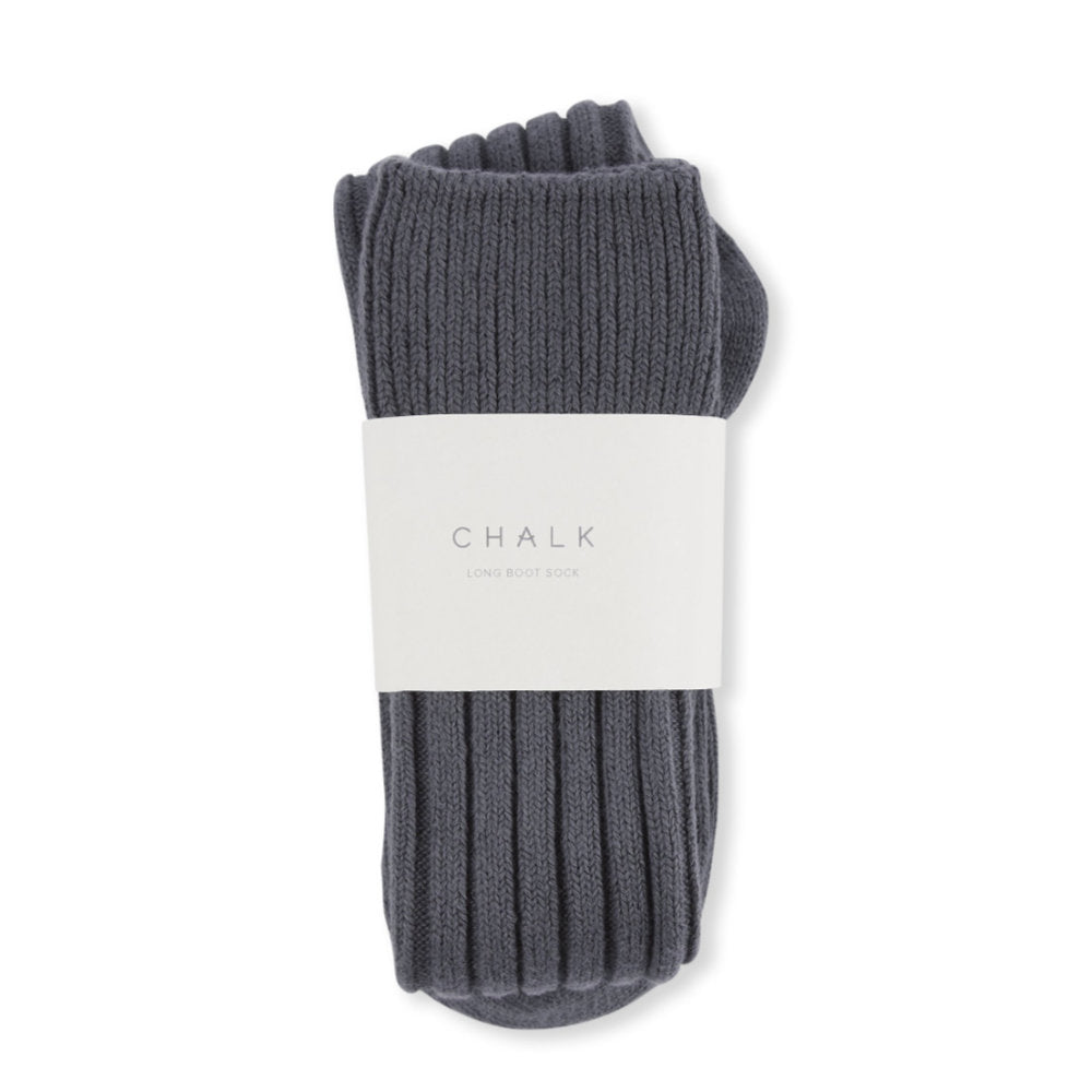 Chalk Long Boot Sock Charcoal