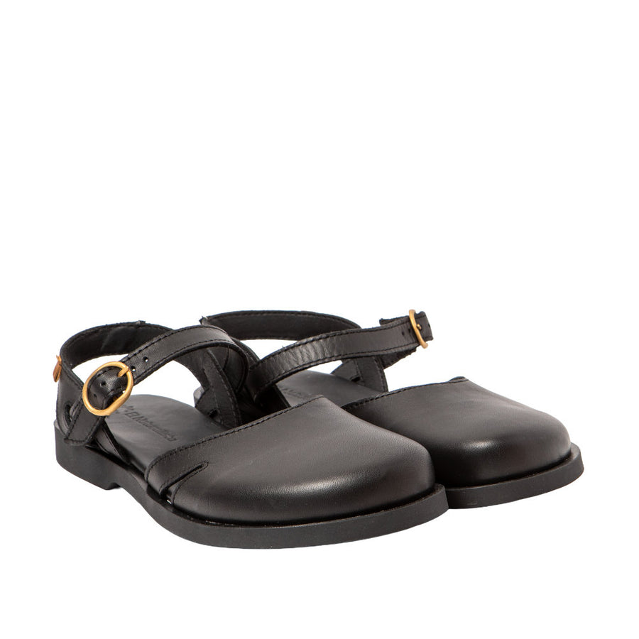 El Naturalista BAREFOOT N5874 Soft Nappa Black/ Arenisca Black Sandals