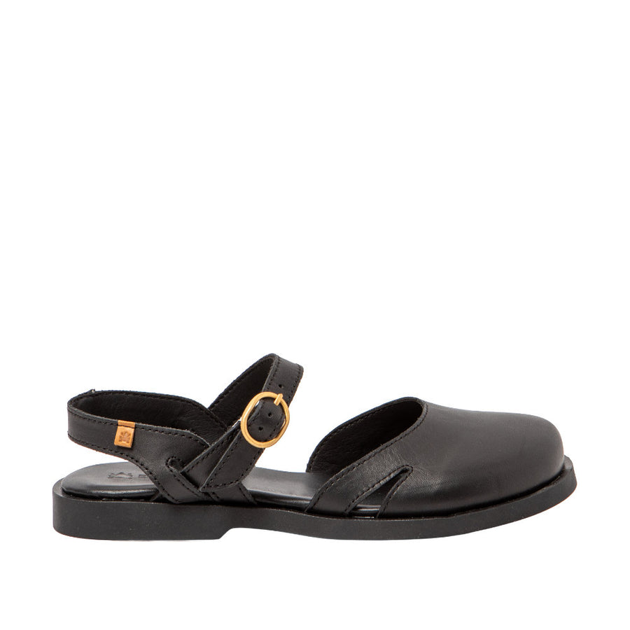 El Naturalista BAREFOOT N5874 Soft Nappa Black/ Arenisca Black Sandals