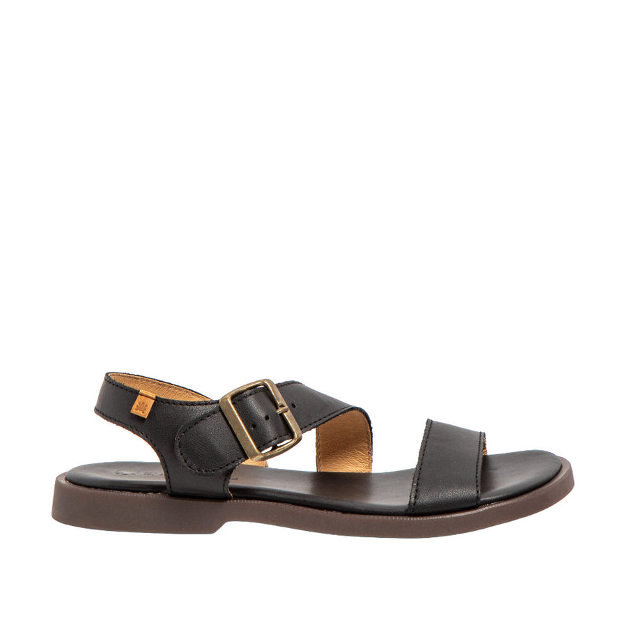 El Naturalista BAREFOOT N5887 Soft Nappa Black/ Arenisca Black Sandals