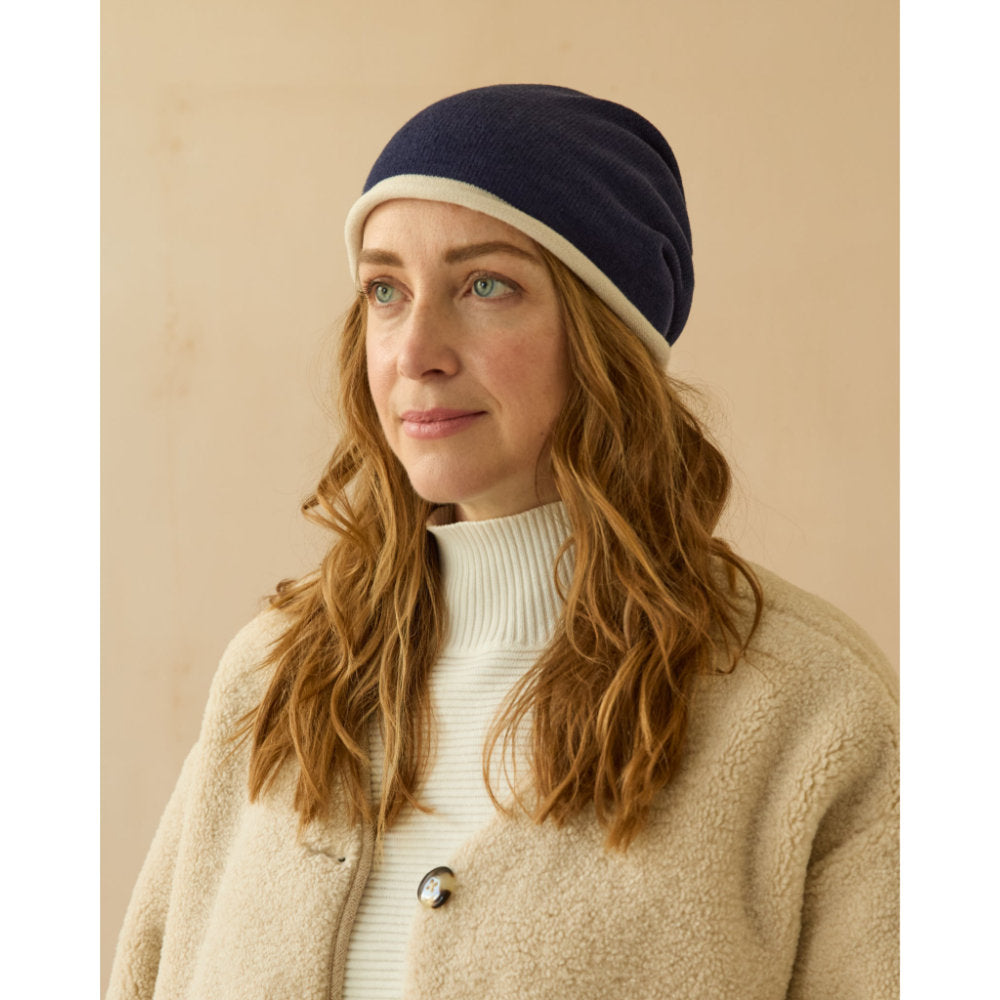 Chalk Pixie Hat - Navy/Cream