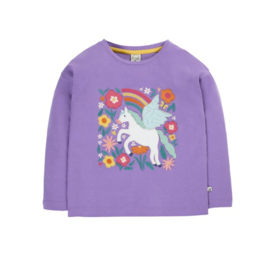 Frugi Bethany Applique Top - Purple