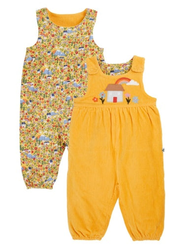 Frugi Catrin Reversible Dungarees - Bumble/Highland Houses