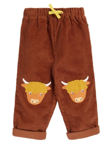 Frugi Arlo Cord Trousers - Rust/Highland Cow
