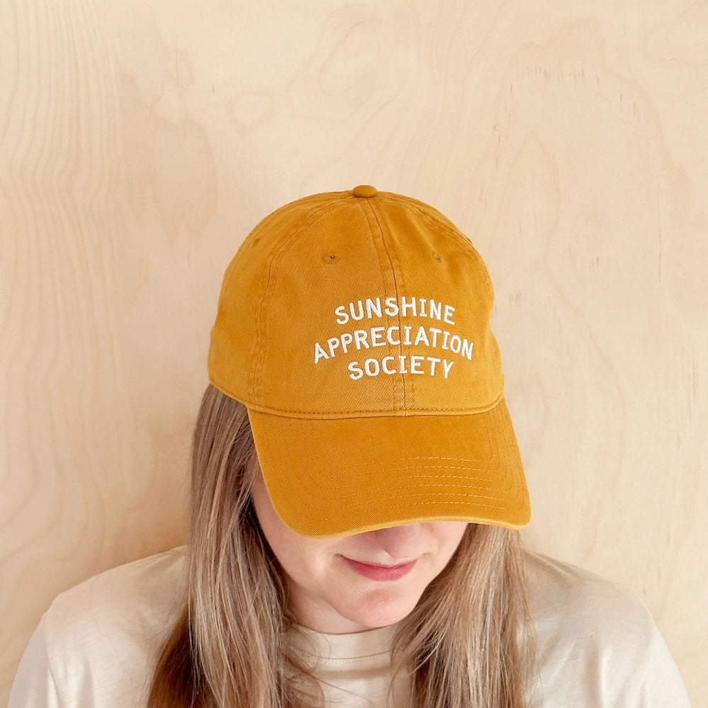 Alphabet Bags Sunshine Appreciation Society - Baseball Cap - Yellow