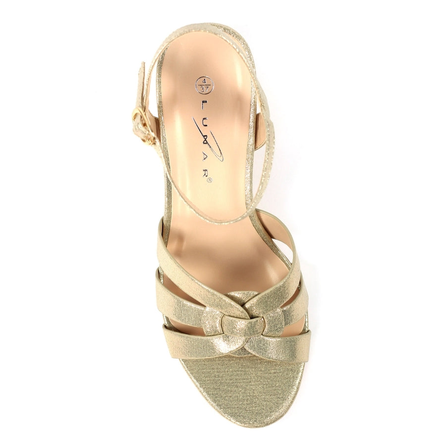 Lunar Utah Gold Block Heel Sandals